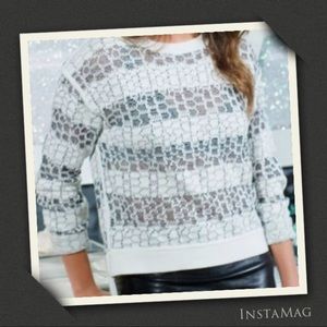 ⭐️HOST PICK⭐️ 10 CROSBY DEREK LAM Hi Lo Jacquard Sweater